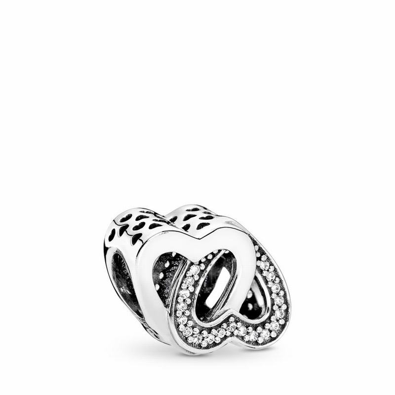 Pandora Entwined Love Charm Ireland - Sterling Silver/Cubic Zirconia - 513087QJL